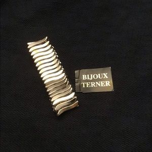 BIJOUX TERNER BRACELET STRETCH SILVER SQUIGGLES NWT